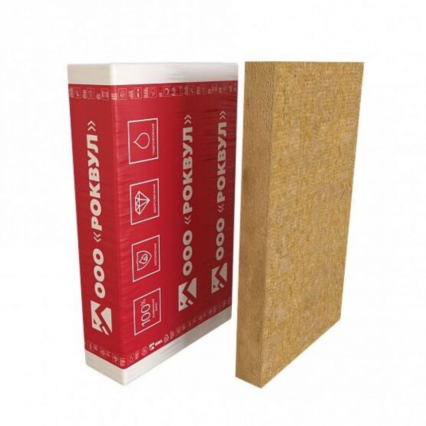 Утеплитель Rockwool Фасад Баттс ОПТИМА 100мм, 2 плиты, 1.44м2, 600х1200мм, 0.144м3 Rockwool купить в Цандрыпш