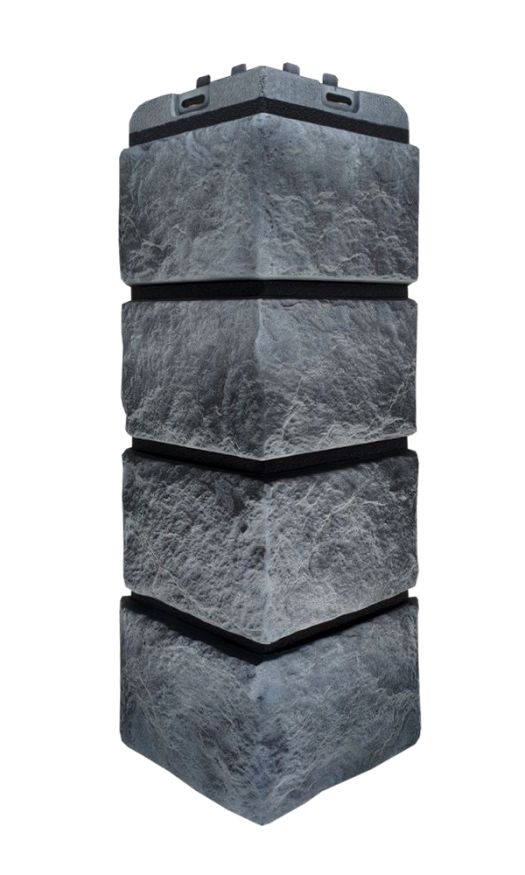 Угол наружный Grand Line, Колотый Камень Design Plus, Антрацит (черный шов) купить в Цандрыпш