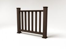 Ограждение из древесно-полимерного композита FG5 цвет венге