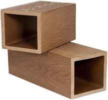 Опорный столб Polivan SINGARAJA с 3D текстурой дерева, песочный цвет.