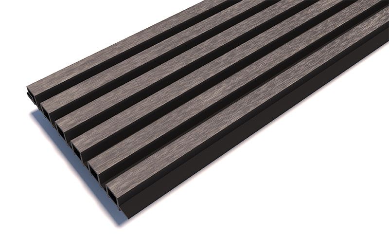 Реечные панели Woodwex, Lines Ultra, Smoke gray купить в Цандрыпш