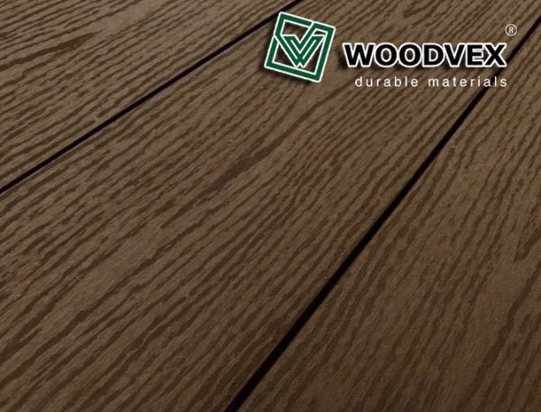 Террасная доска WOODVEX Select из ДПК темно-коричневого цвета купить в Цандрыпш