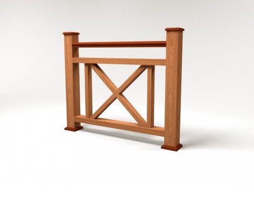 Ограждение из ДПК FG2 терракотового цвета купить в Цандрыпш