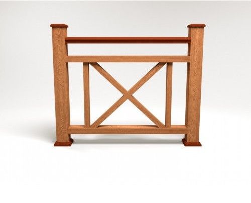 Ограждение из ДПК FG2 терракотового цвета купить в Цандрыпш