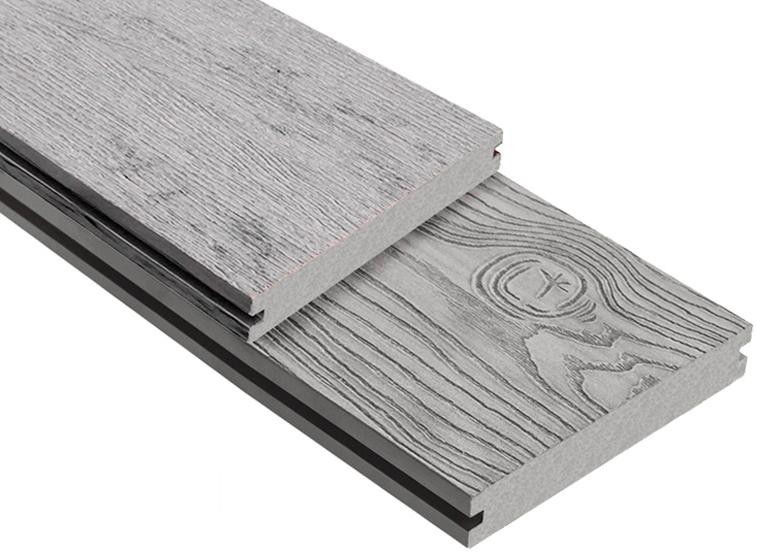 Террасная доска ДПК Outdoor 3D полнотелая STORM/OCEAN GREY, серый микс. купить в Цандрыпш