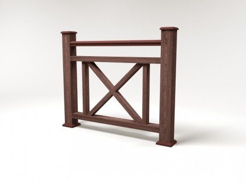 Ограждение из древесно-полимерного композита FG2, цвет шоколадный. купить в Цандрыпш