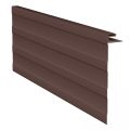 Коричневая J-фаска (ветровая, карнизная планка) для сайдинга купить в Цандрыпш